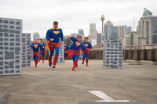Filming on Set of Super Saviour